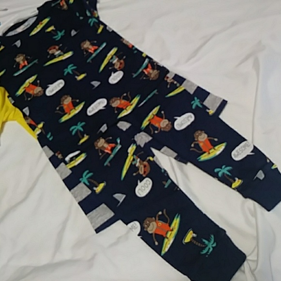 Carter's Baby Boy Monkey 4 Piece PJs NWT - Picture 3 of 4